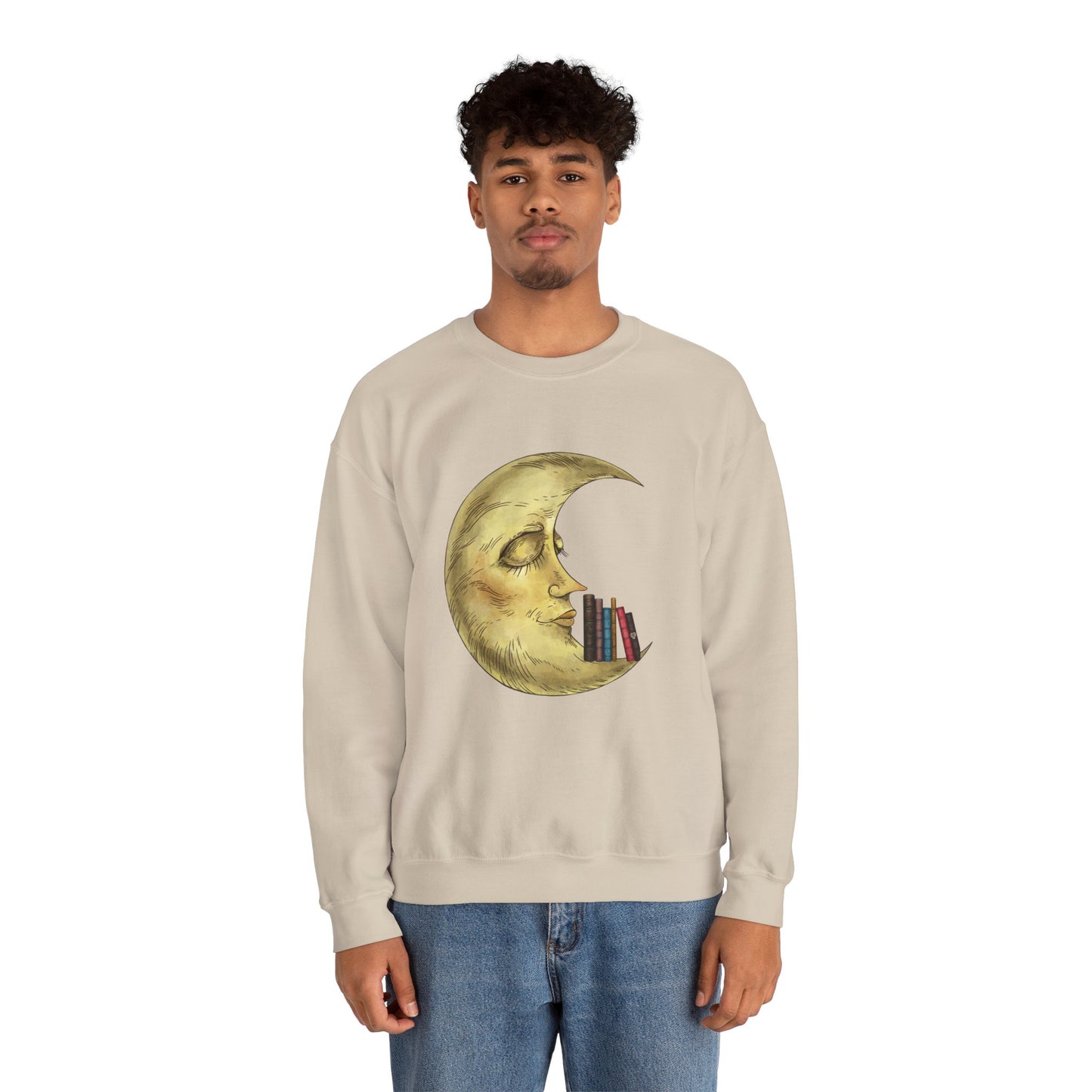 Crewneck Sweatshirt - Bookworm Late Night Reads Design