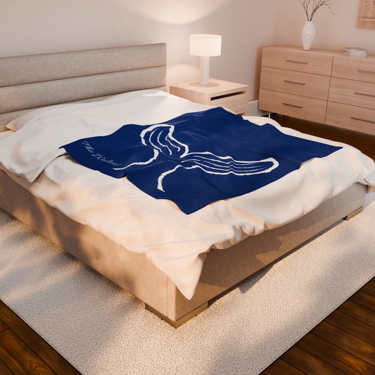 Whale of a Time Personalized Velveteen Plush Blanket