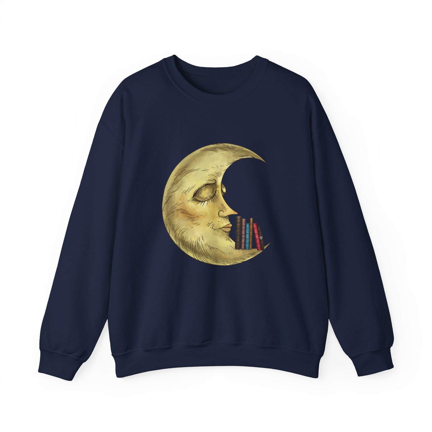 Crewneck Sweatshirt - Bookworm Late Night Reads Design