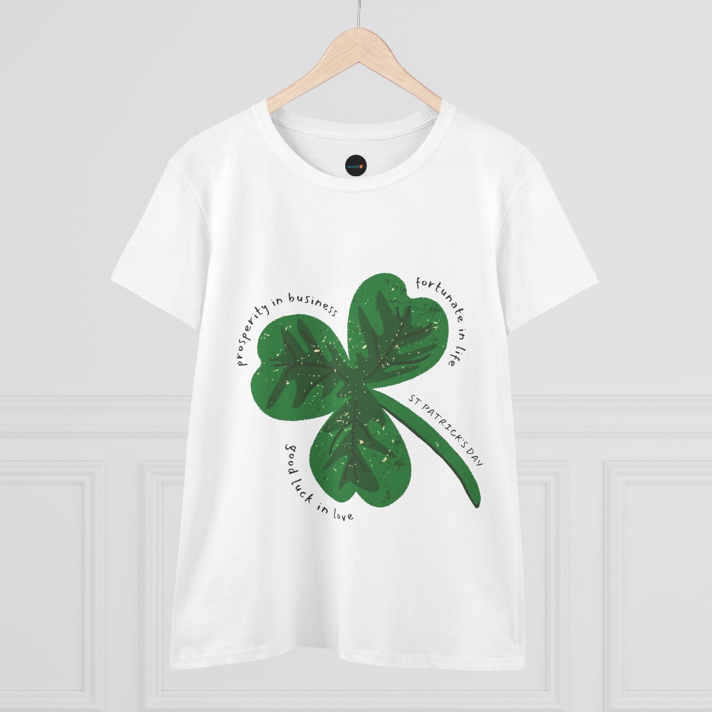 St. Patrick's Day Women's Lucky Clover Tee - Good Luck in Love & Business