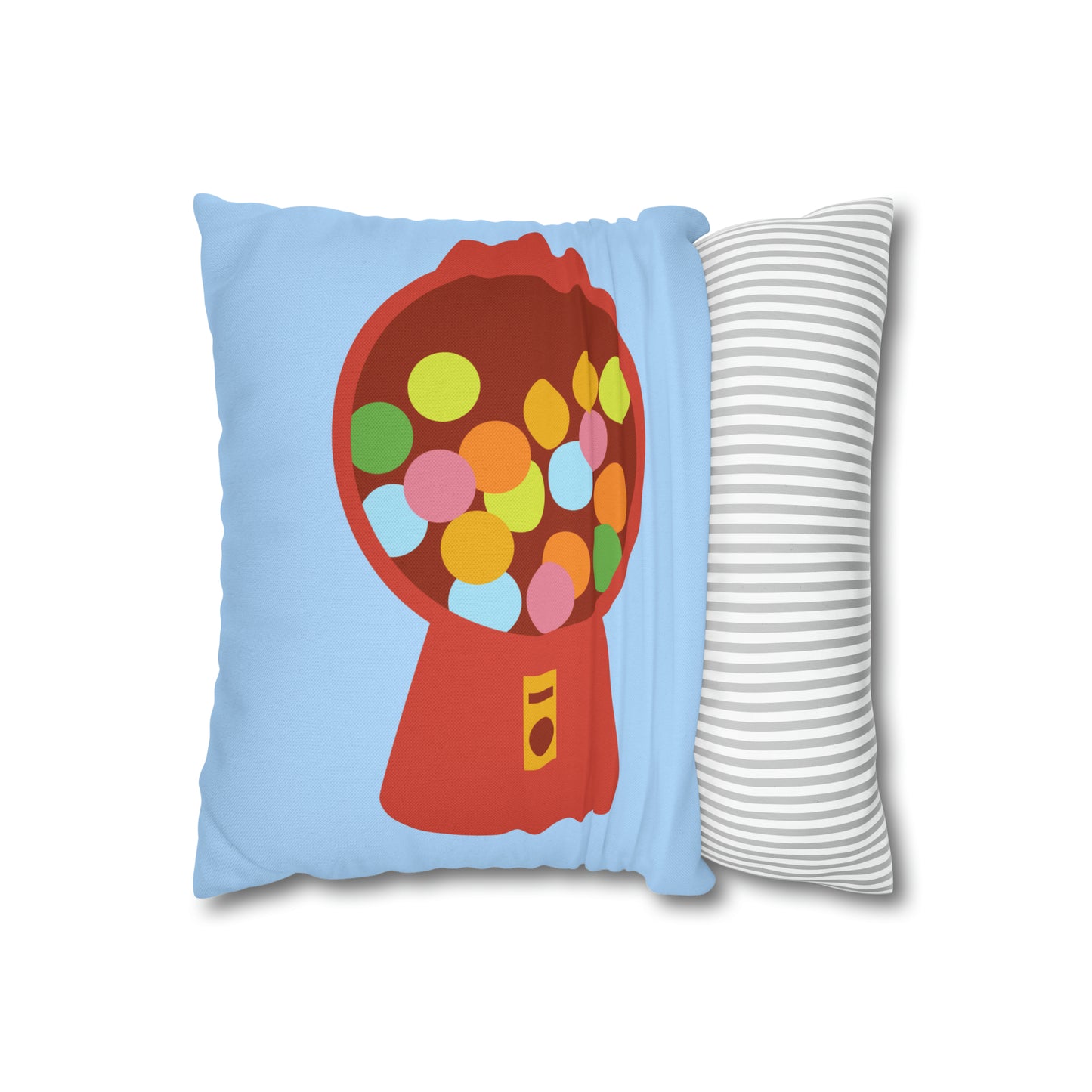 Bubble Gum Machine Spun Polyester Square Pillow Case