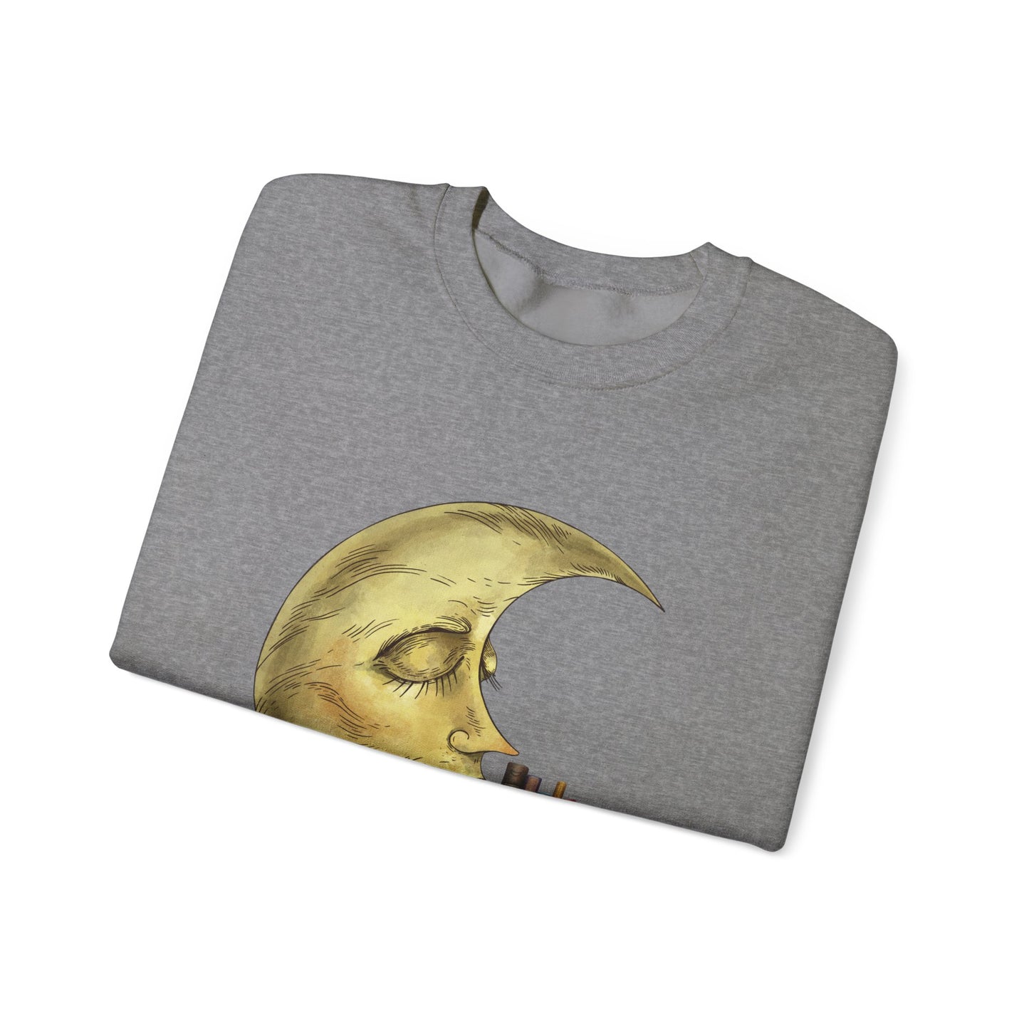 Crewneck Sweatshirt - Bookworm Late Night Reads Design