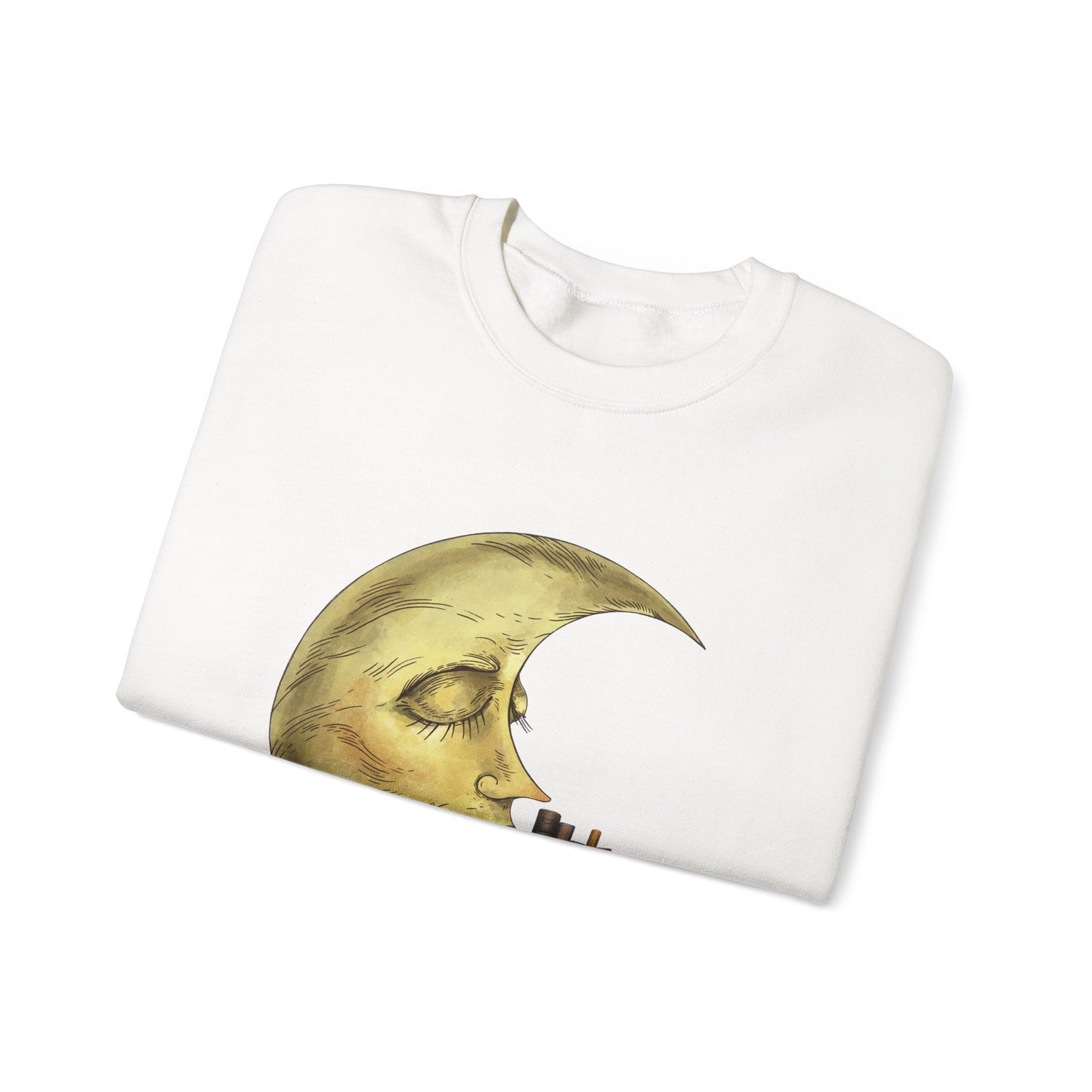 Crewneck Sweatshirt - Bookworm Late Night Reads Design