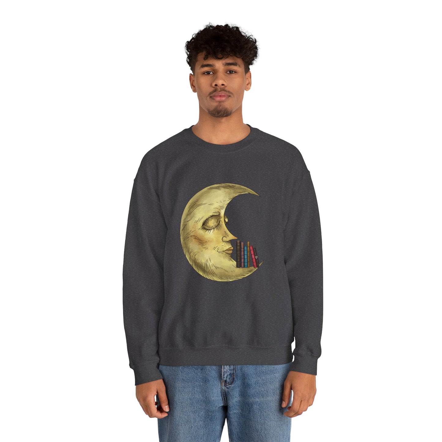Crewneck Sweatshirt - Bookworm Late Night Reads Design