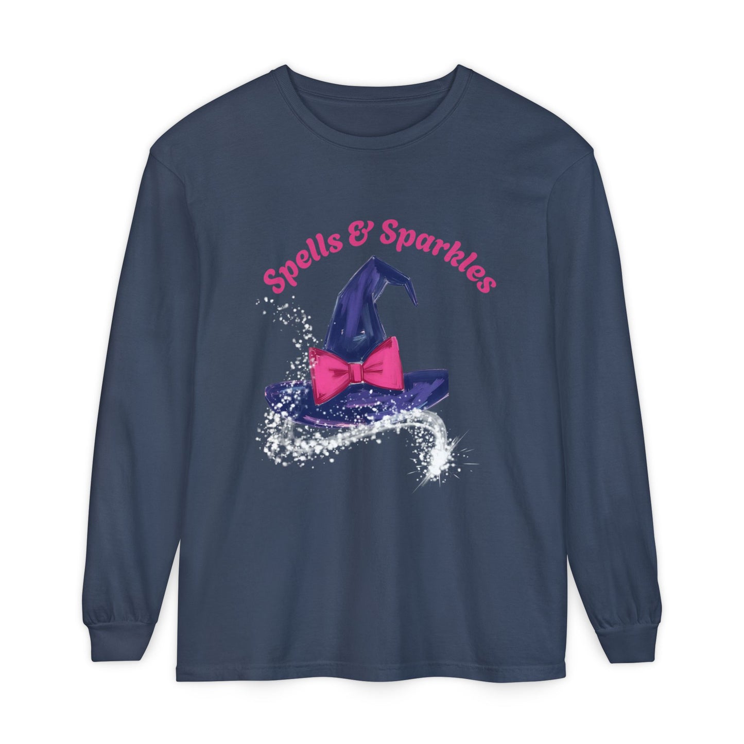 Spooky Charm Long Sleeve Tee, Halloween Shirt, Witchy T-Shirt, Magic Apparel, Fun Gift Idea for Fall Celebrations