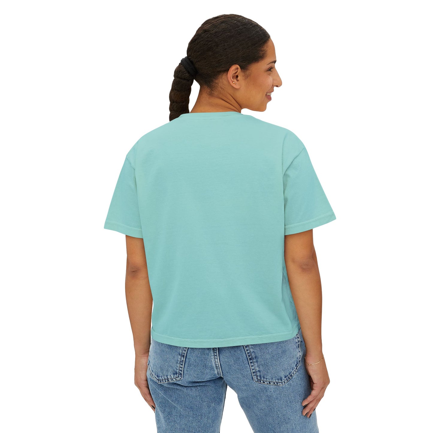 Butterfly Design Women's Boxy Tee - 'Believe' Inspirational Tee