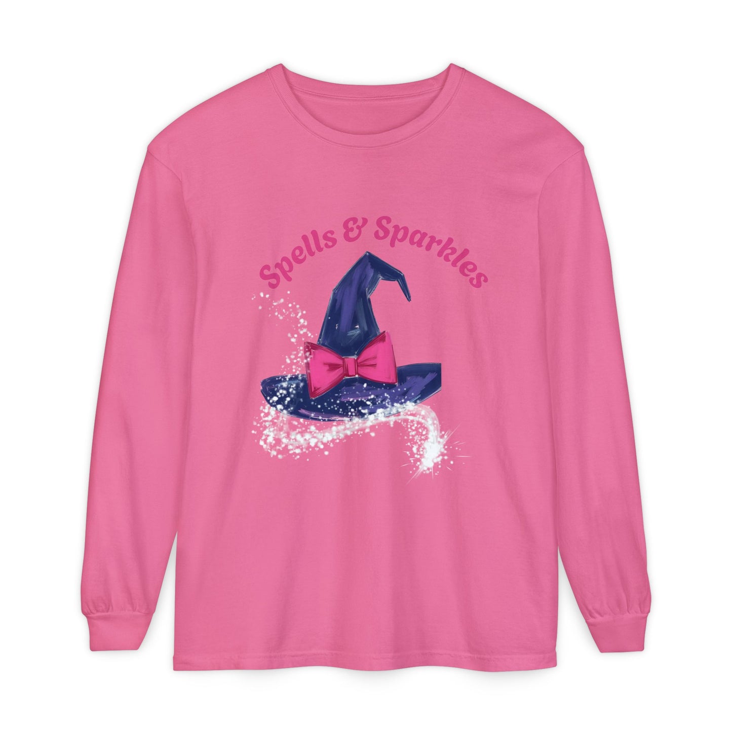 Spooky Charm Long Sleeve Tee, Halloween Shirt, Witchy T-Shirt, Magic Apparel, Fun Gift Idea for Fall Celebrations