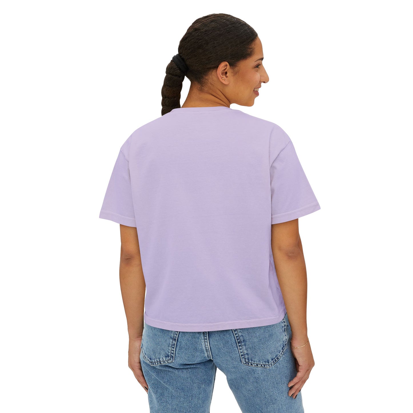 Butterfly Design Women's Boxy Tee - 'Believe' Inspirational Tee