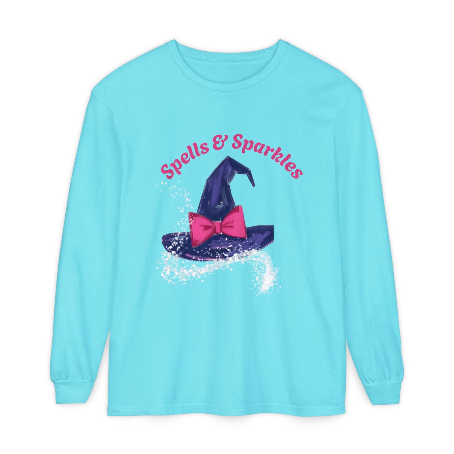 Spooky Charm Long Sleeve Tee, Halloween Shirt, Witchy T-Shirt, Magic Apparel, Fun Gift Idea for Fall Celebrations