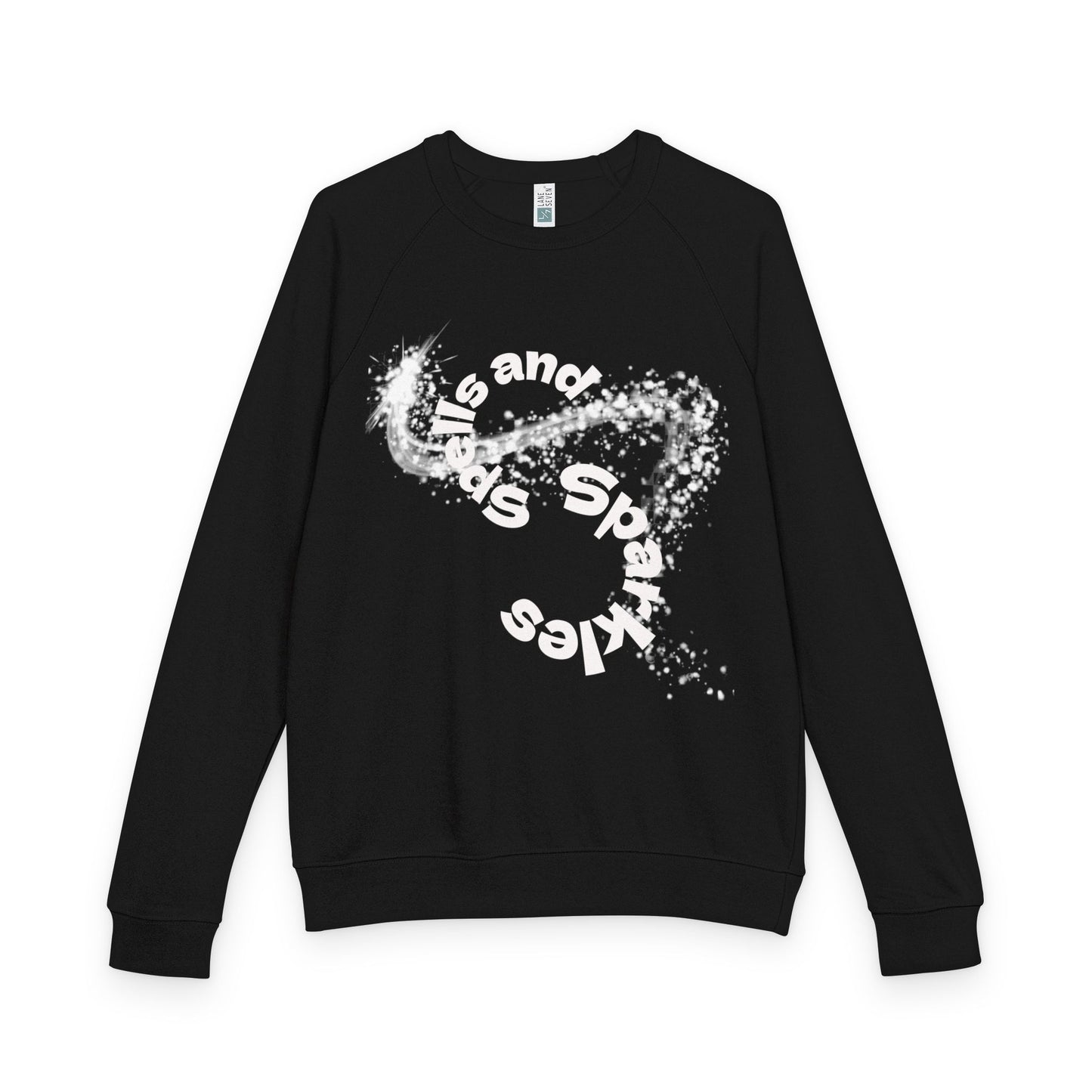 Black Sweatshirt - Spells & Sparkles French Terry Raglan Crewneck