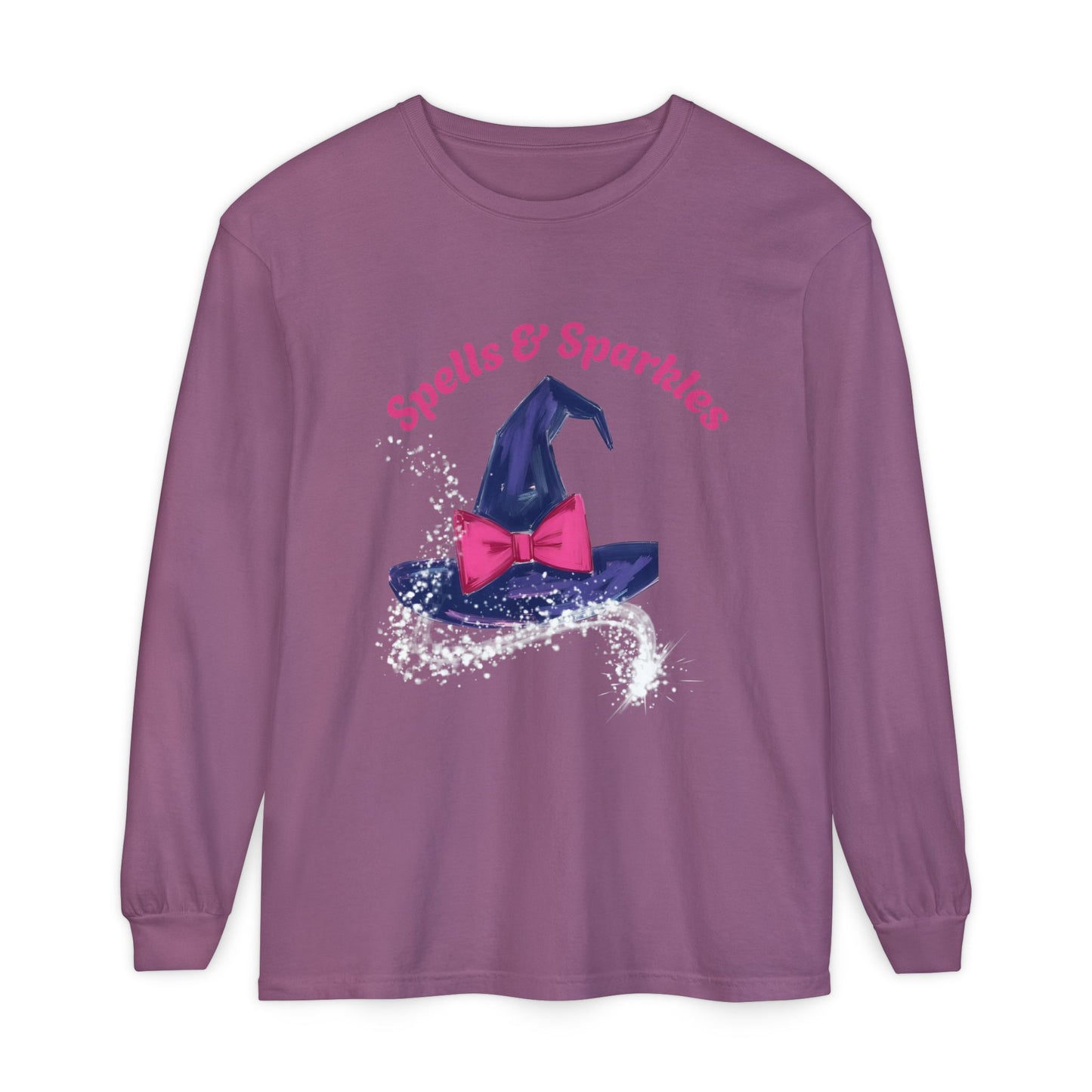 Spooky Charm Long Sleeve Tee, Halloween Shirt, Witchy T-Shirt, Magic Apparel, Fun Gift Idea for Fall Celebrations