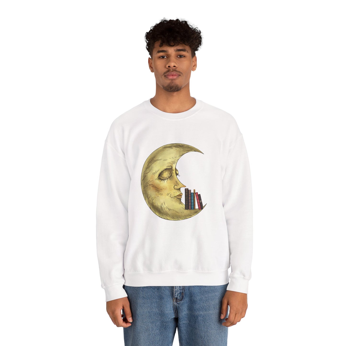 Crewneck Sweatshirt - Bookworm Late Night Reads Design
