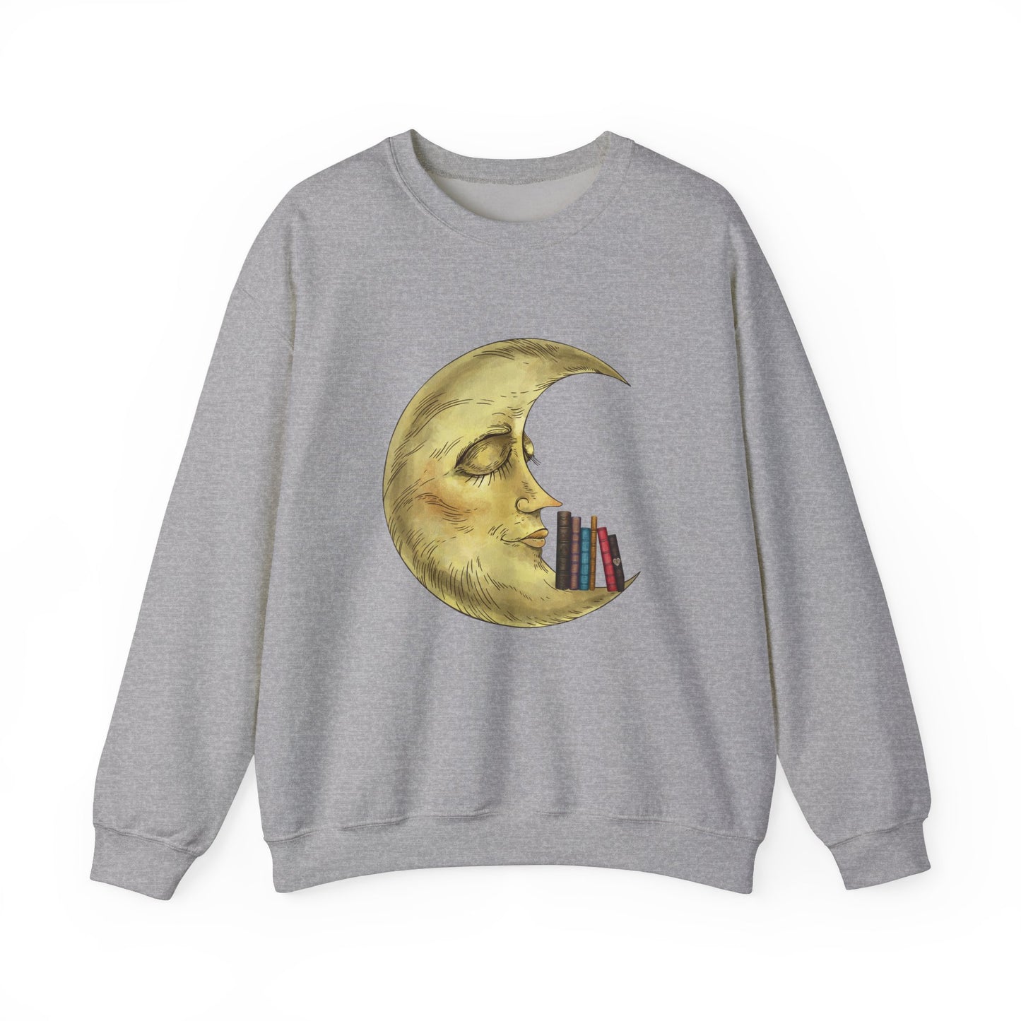 Crewneck Sweatshirt - Bookworm Late Night Reads Design