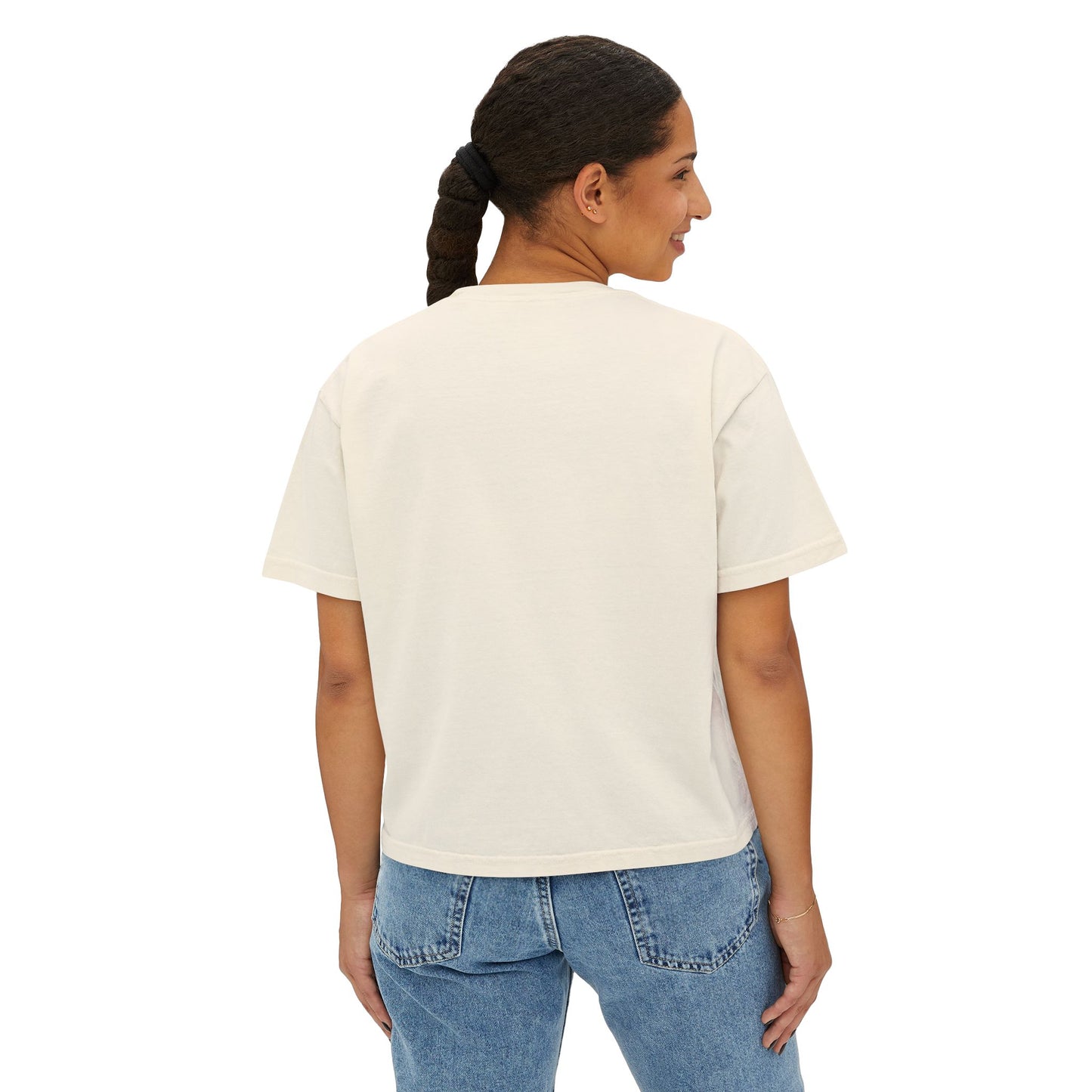 Butterfly Design Women's Boxy Tee - 'Believe' Inspirational Tee