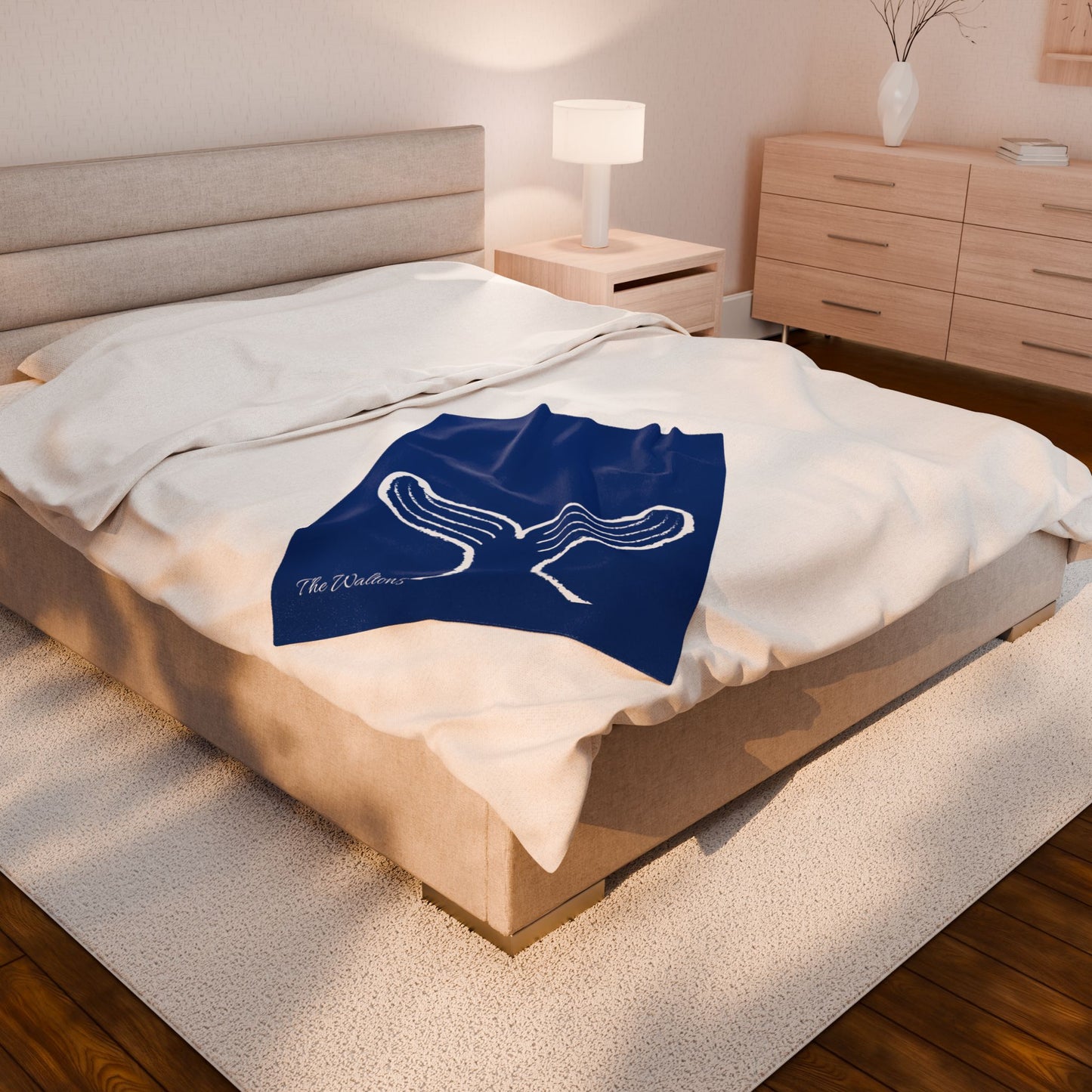Whale of a Time Personalized Velveteen Plush Blanket