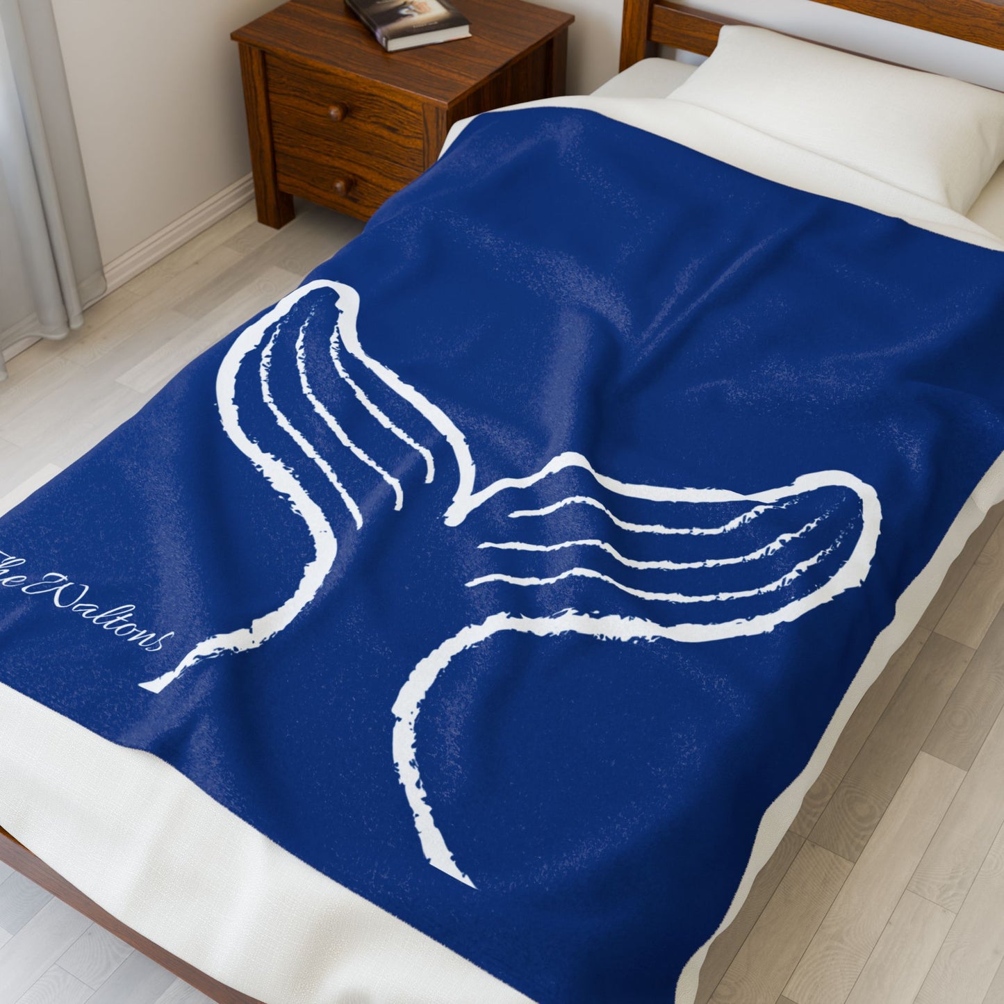 Whale of a Time Personalized Velveteen Plush Blanket