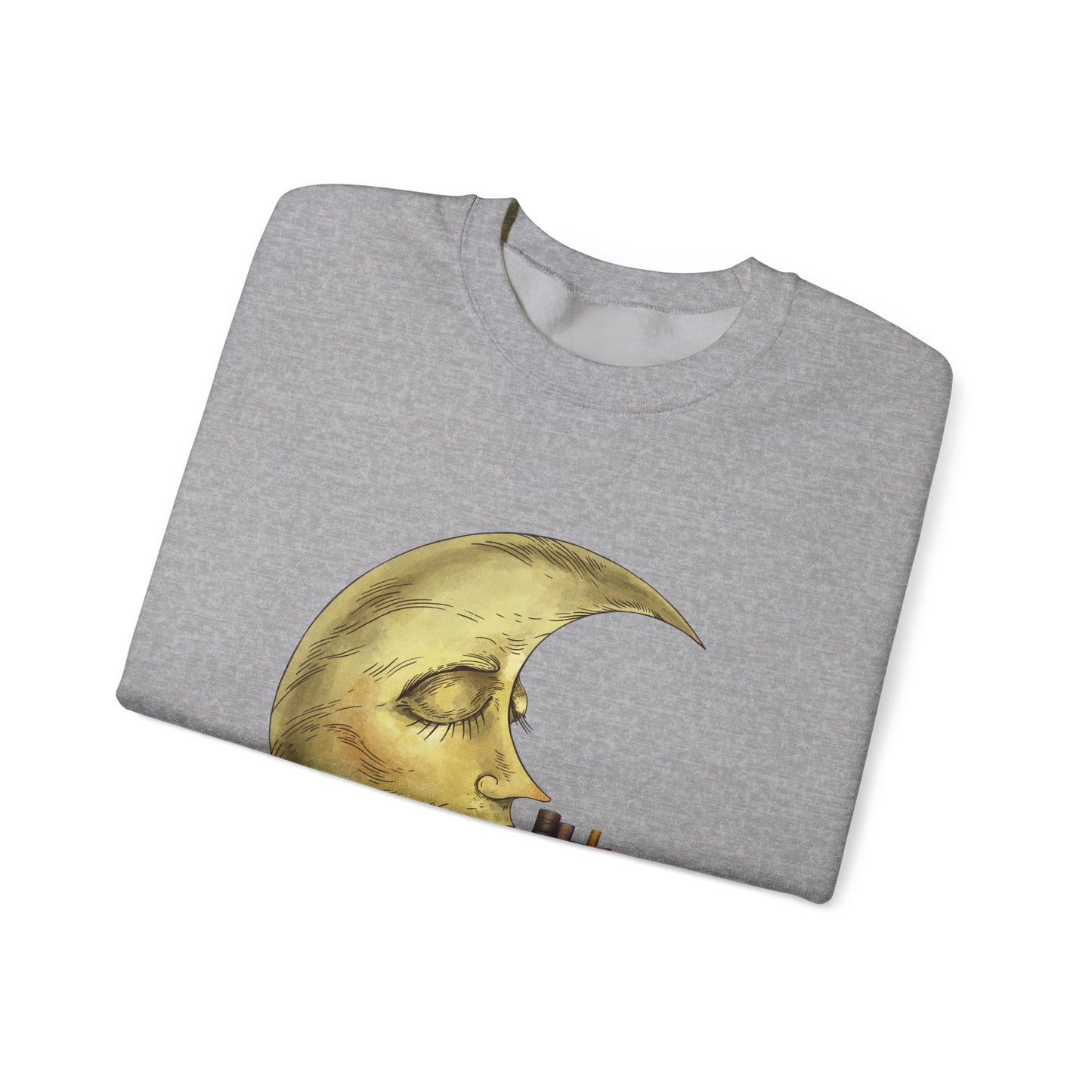 Crewneck Sweatshirt - Bookworm Late Night Reads Design