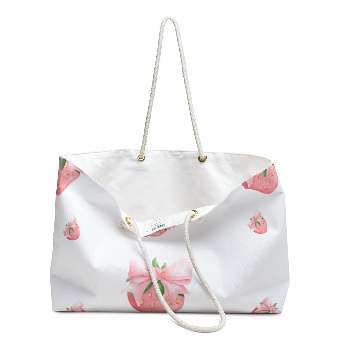 Chic Strawberry Weekender Bag - Perfect for Travel & Summer Outings