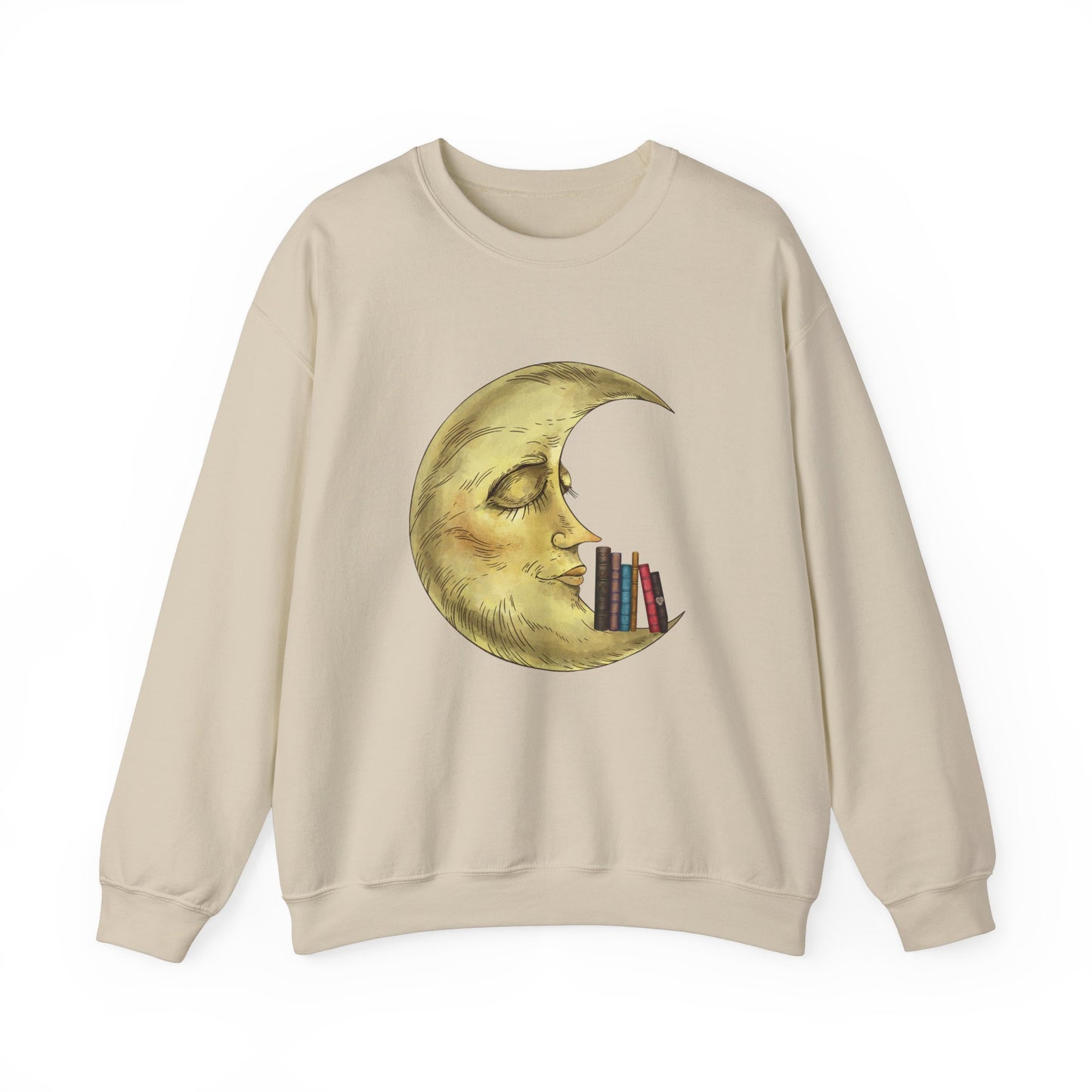 Crewneck Sweatshirt - Bookworm Late Night Reads Design