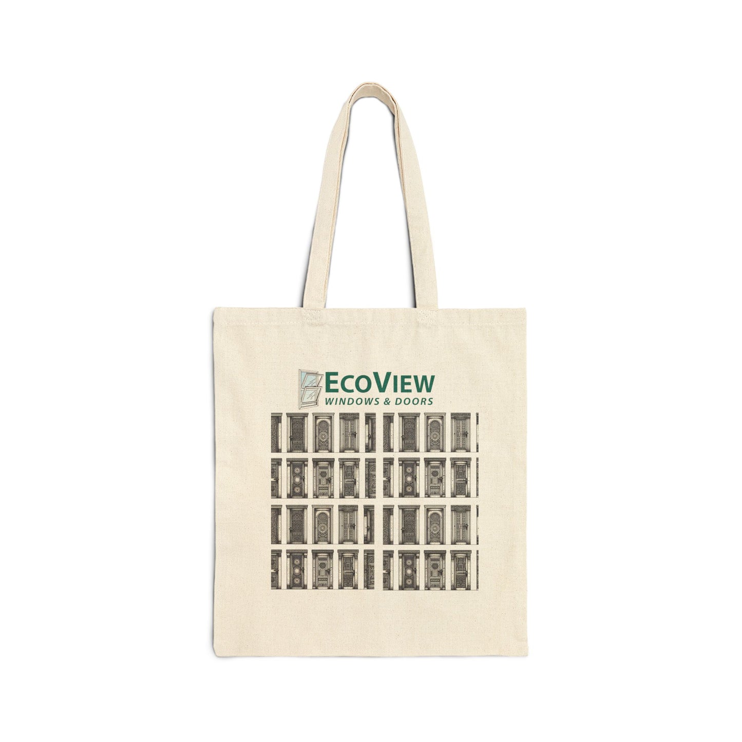 Eco-Friendly Cotton Canvas Tote Bag - Stylish Window Design