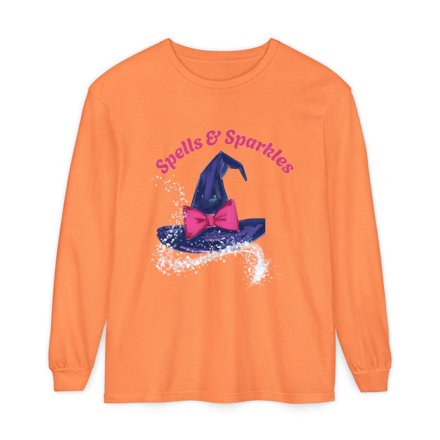 Spooky Charm Long Sleeve Tee, Halloween Shirt, Witchy T-Shirt, Magic Apparel, Fun Gift Idea for Fall Celebrations