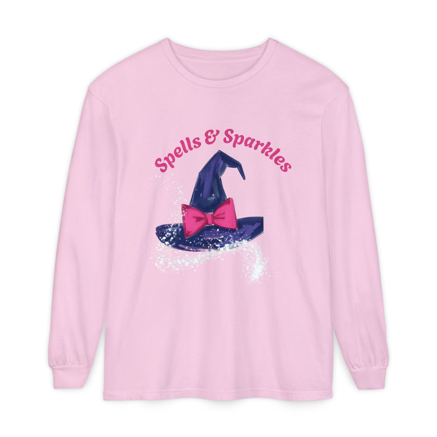 Spooky Charm Long Sleeve Tee, Halloween Shirt, Witchy T-Shirt, Magic Apparel, Fun Gift Idea for Fall Celebrations