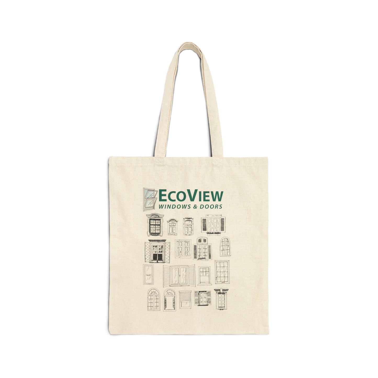 Eco-Friendly Cotton Canvas Tote Bag - Stylish Window Design