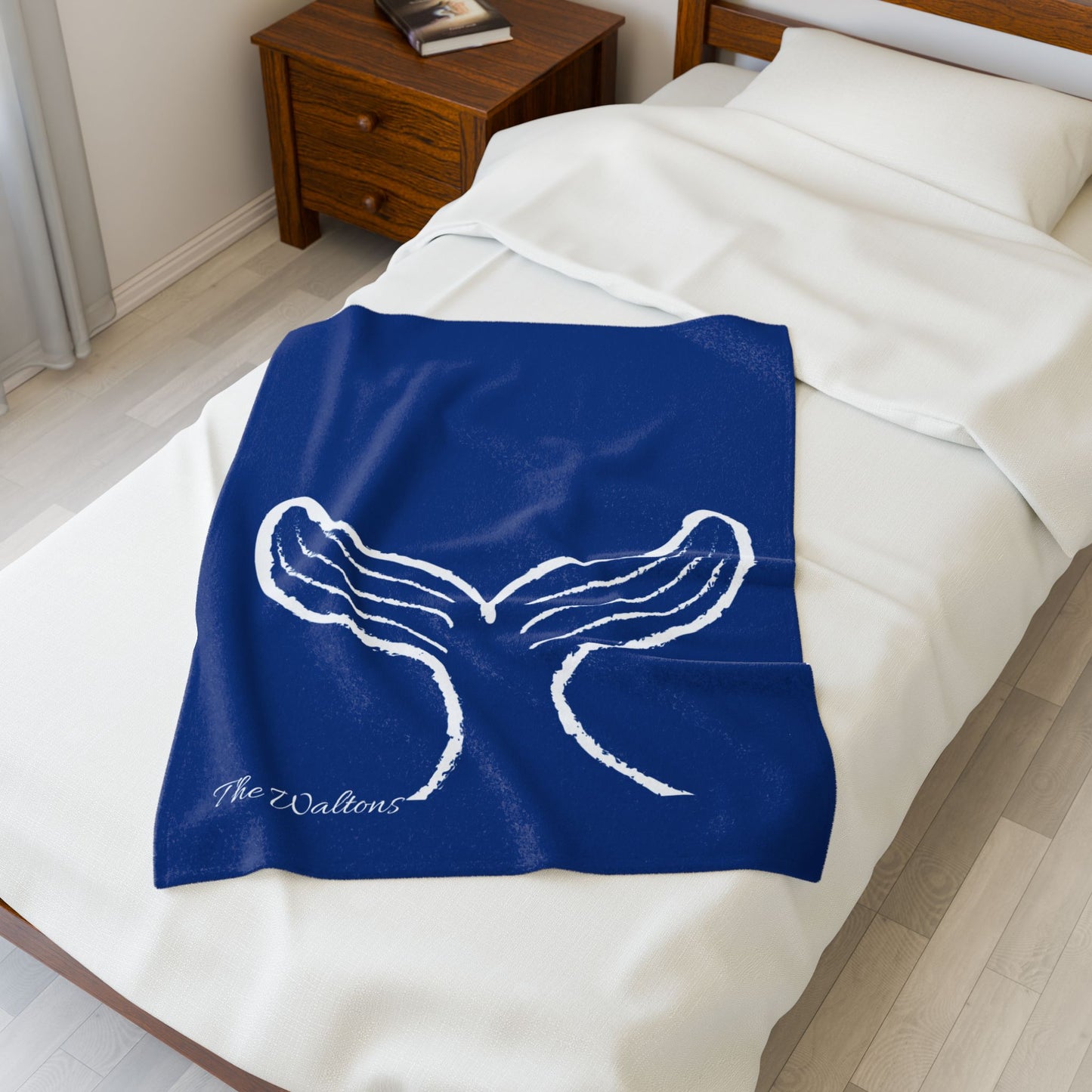 Whale of a Time Personalized Velveteen Plush Blanket