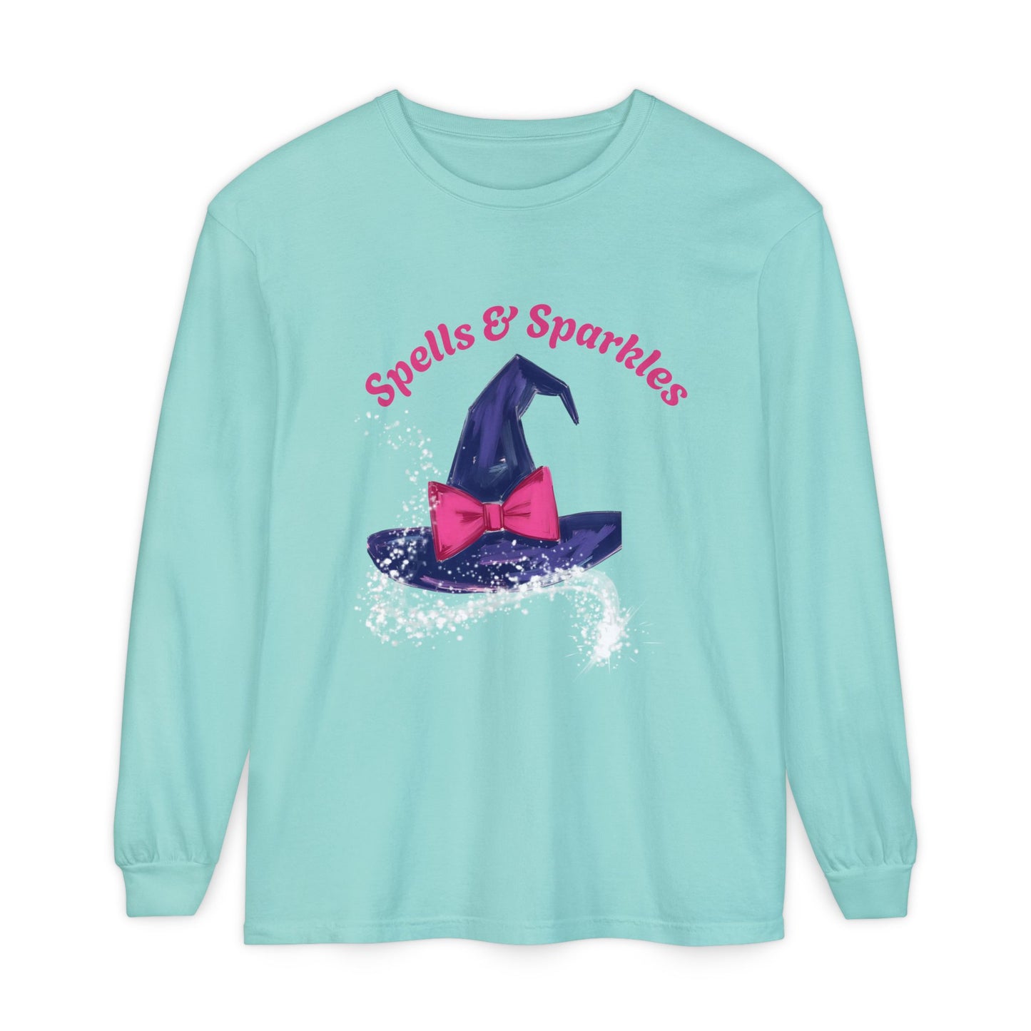 Spooky Charm Long Sleeve Tee, Halloween Shirt, Witchy T-Shirt, Magic Apparel, Fun Gift Idea for Fall Celebrations