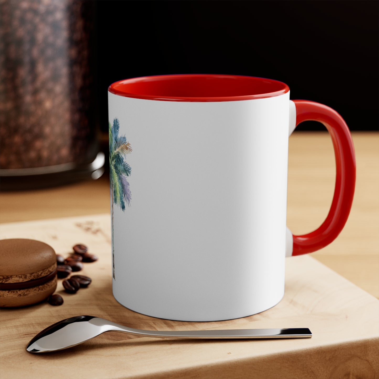 Tropical Palm Accent Mug - Perfect for Beach Lovers and Relaxation