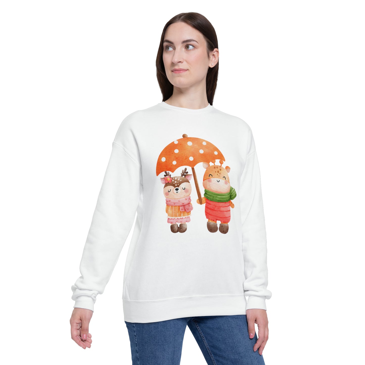 Fall Animal Unisex Drop Shoulder Sweatshirt