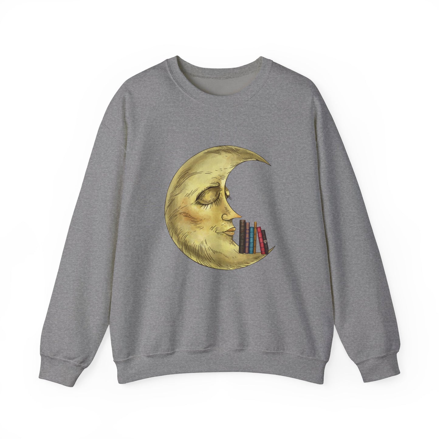 Crewneck Sweatshirt - Bookworm Late Night Reads Design