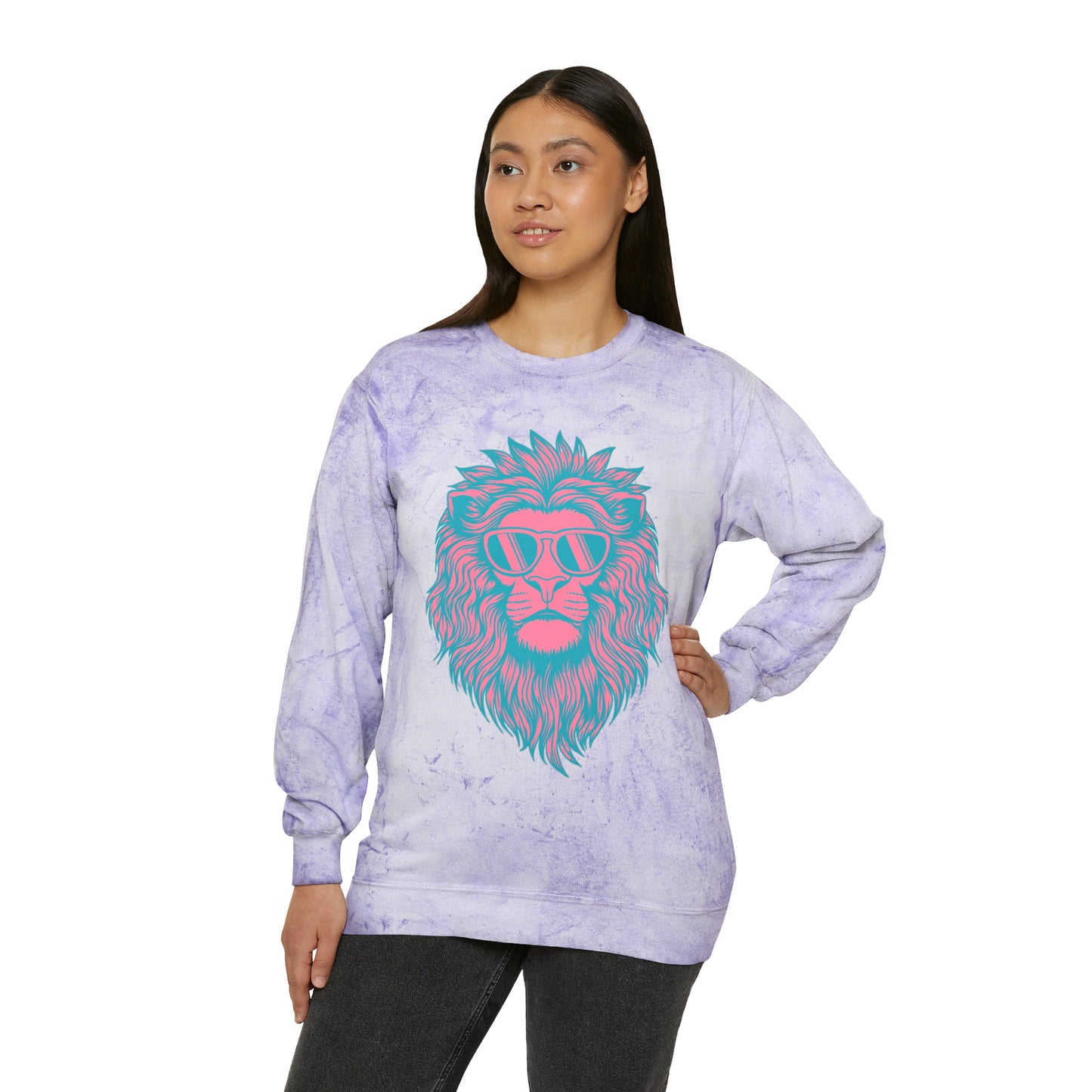 Hear Me Roar Unisex Color Blast Crewneck Sweatshirt