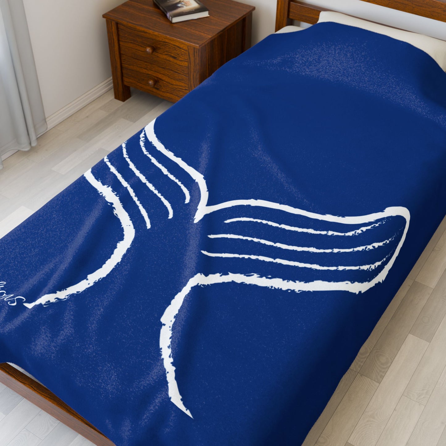 Whale of a Time Personalized Velveteen Plush Blanket