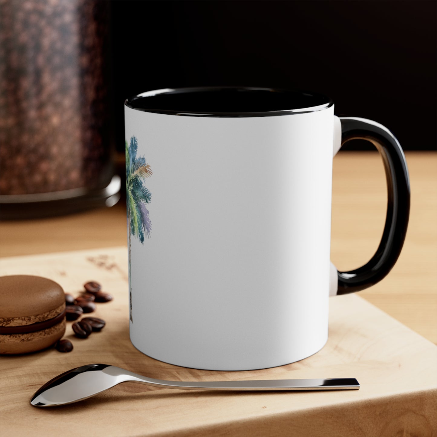 Tropical Palm Accent Mug - Perfect for Beach Lovers and Relaxation