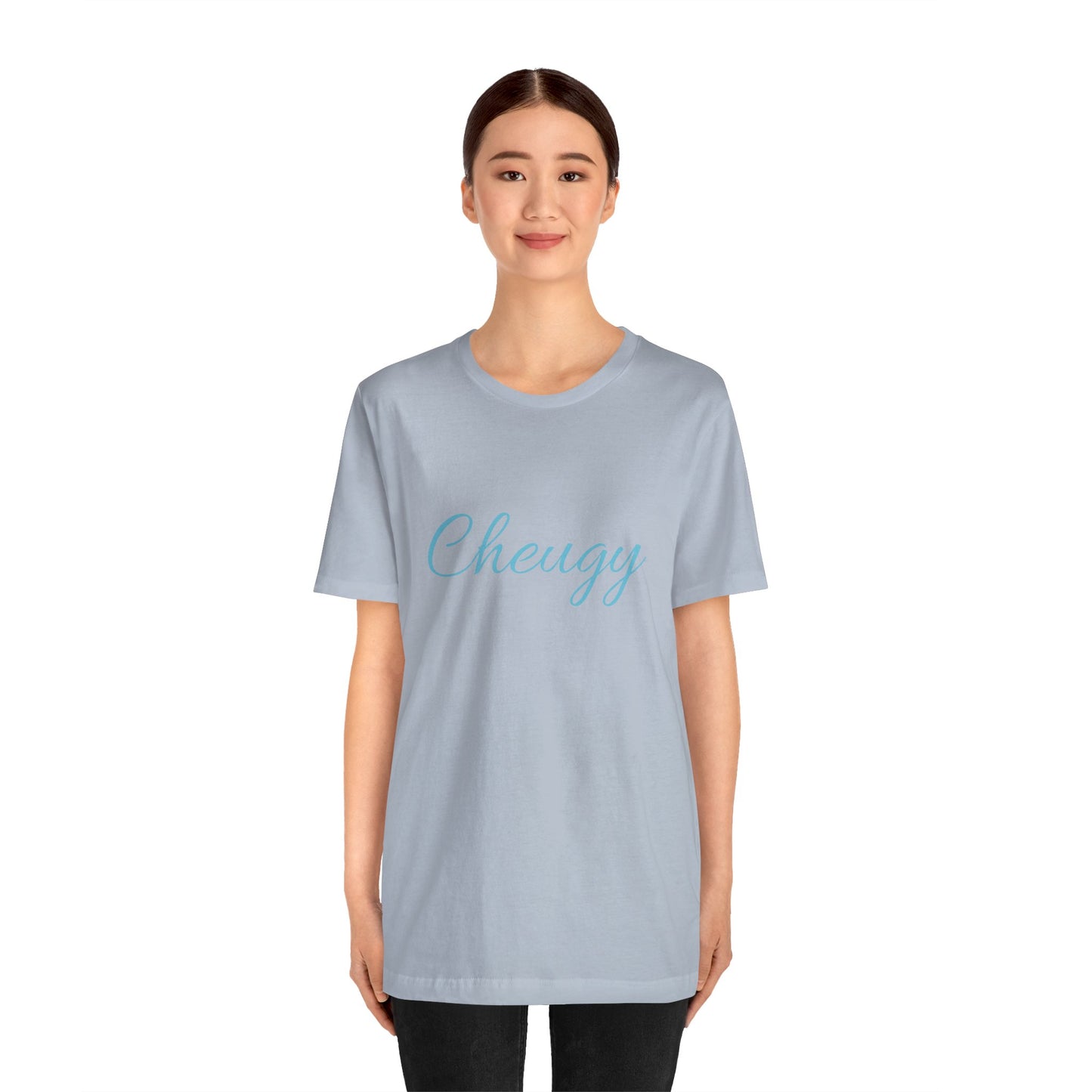 Introducing our cheeky and self-aware "Cheugy" T-shirt - the ultimate ode to embracing your unique style with a touch of humor! 😄 Unisex Jersey Short Sleeve Tee