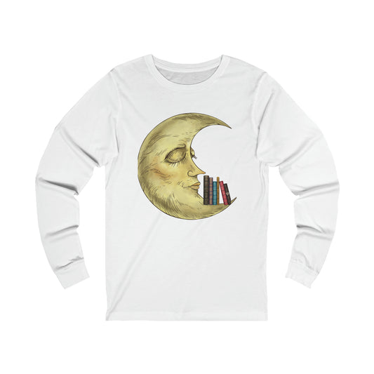 "Moonlit Reading" T-shirt Unisex Jersey Long Sleeve Tee