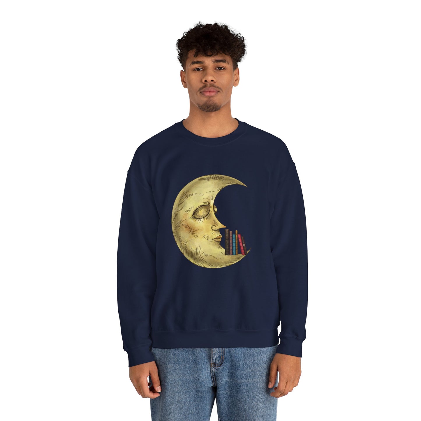 Crewneck Sweatshirt - Bookworm Late Night Reads Design