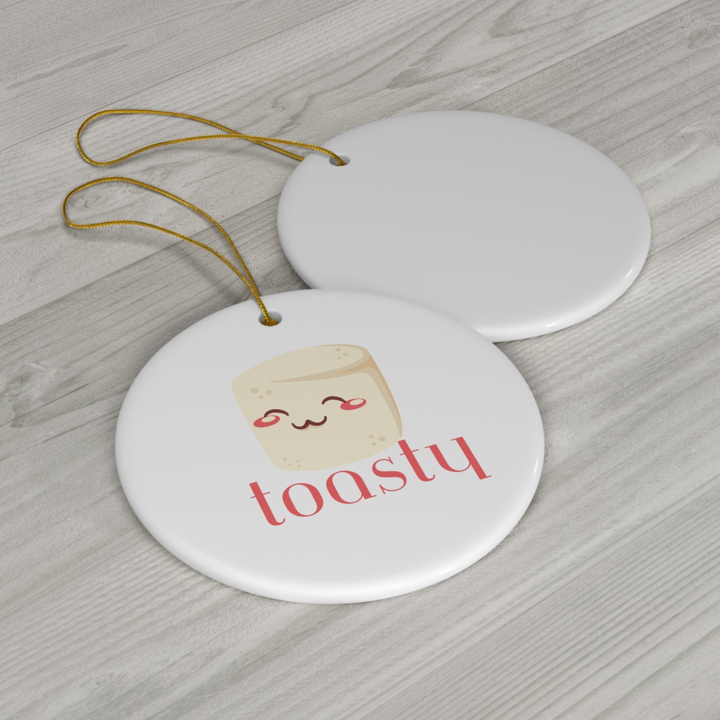 Toasty Ceramic Ornament, 4 Shapes