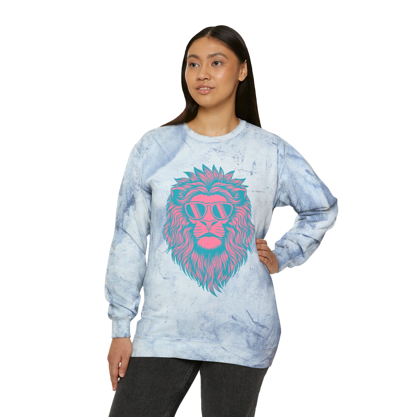 Hear Me Roar Unisex Color Blast Crewneck Sweatshirt