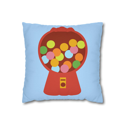 Bubble Gum Machine Spun Polyester Square Pillow Case