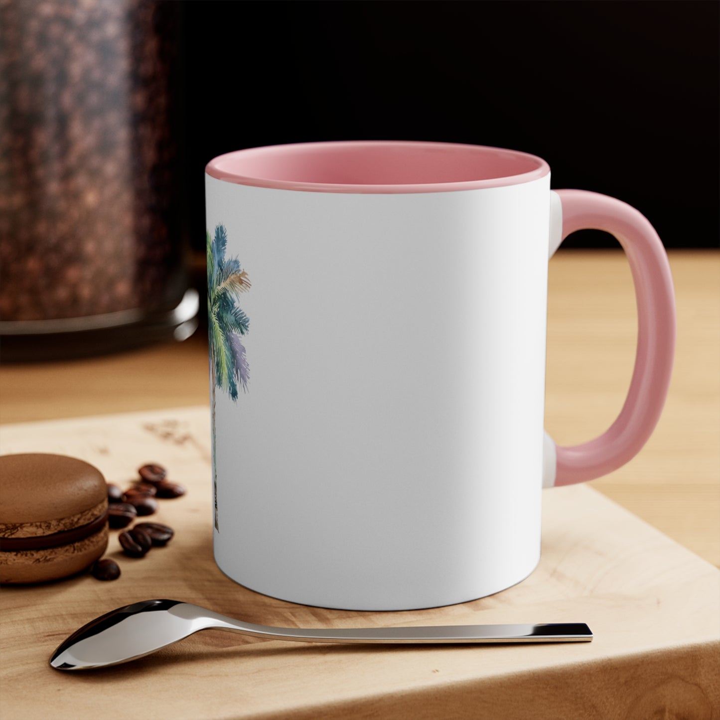 Tropical Palm Accent Mug - Perfect for Beach Lovers and Relaxation
