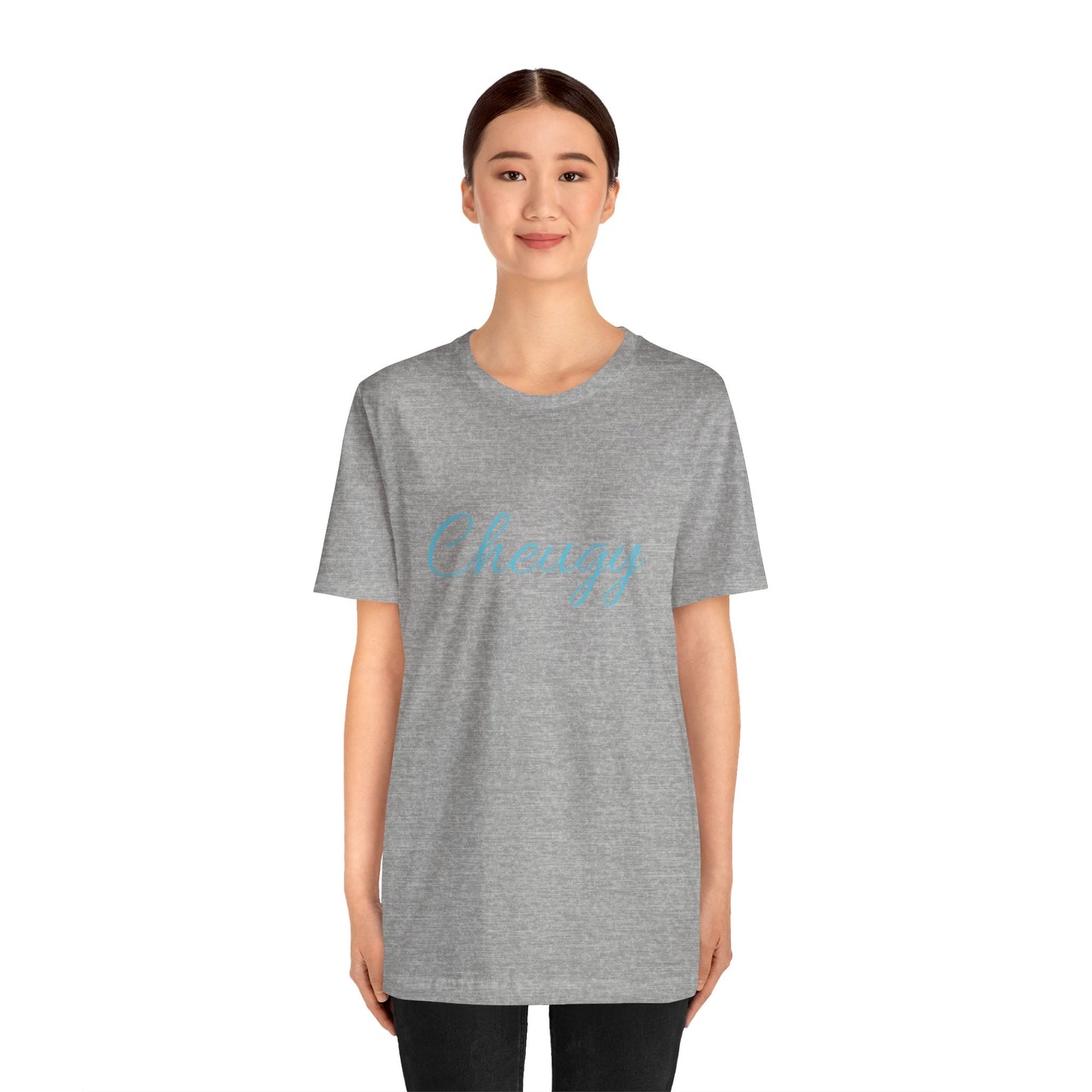 Introducing our cheeky and self-aware "Cheugy" T-shirt - the ultimate ode to embracing your unique style with a touch of humor! 😄 Unisex Jersey Short Sleeve Tee