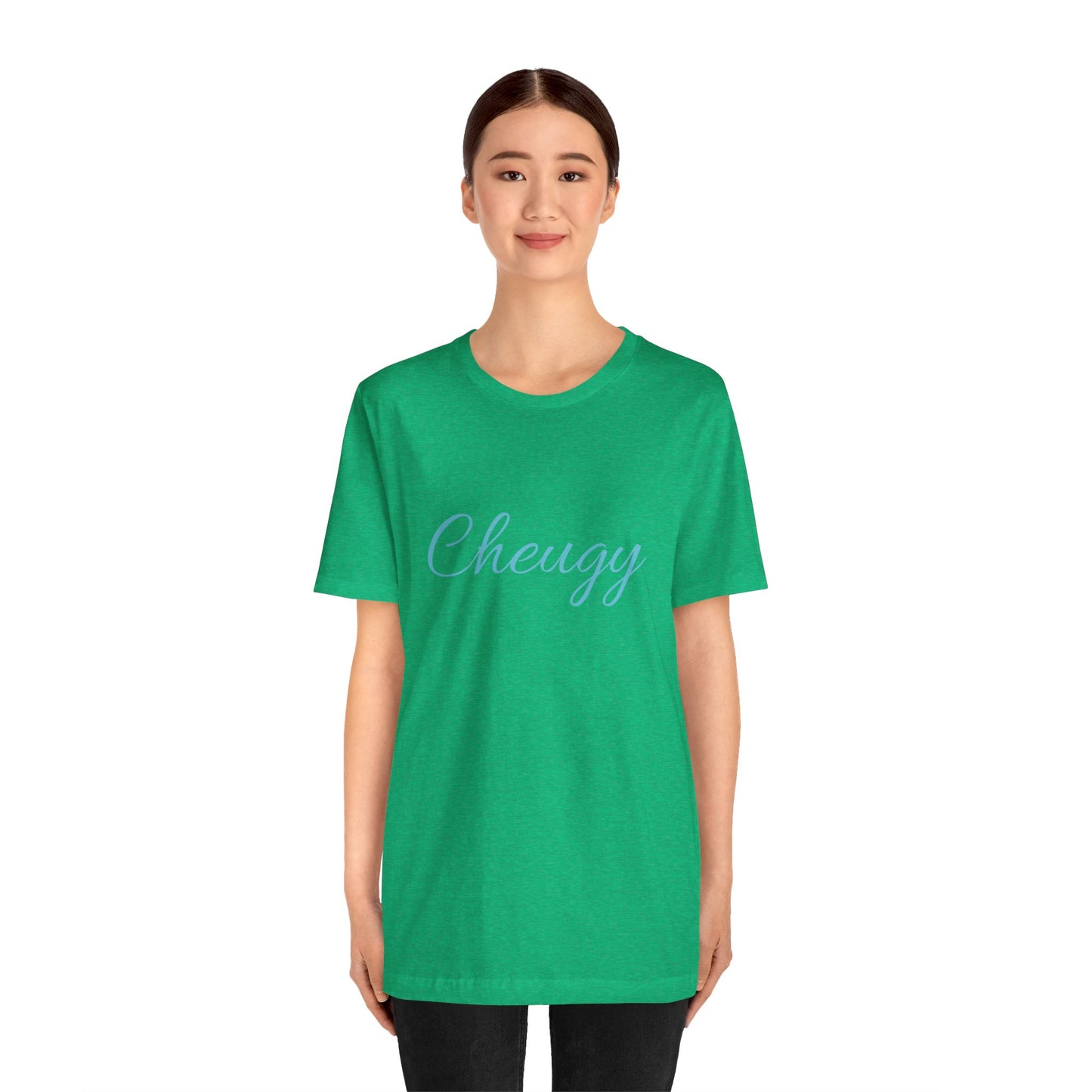 Introducing our cheeky and self-aware "Cheugy" T-shirt - the ultimate ode to embracing your unique style with a touch of humor! 😄 Unisex Jersey Short Sleeve Tee