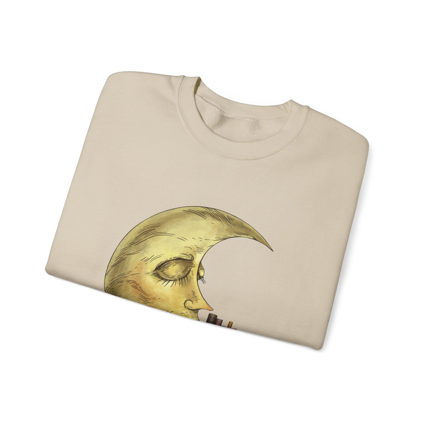 Crewneck Sweatshirt - Bookworm Late Night Reads Design
