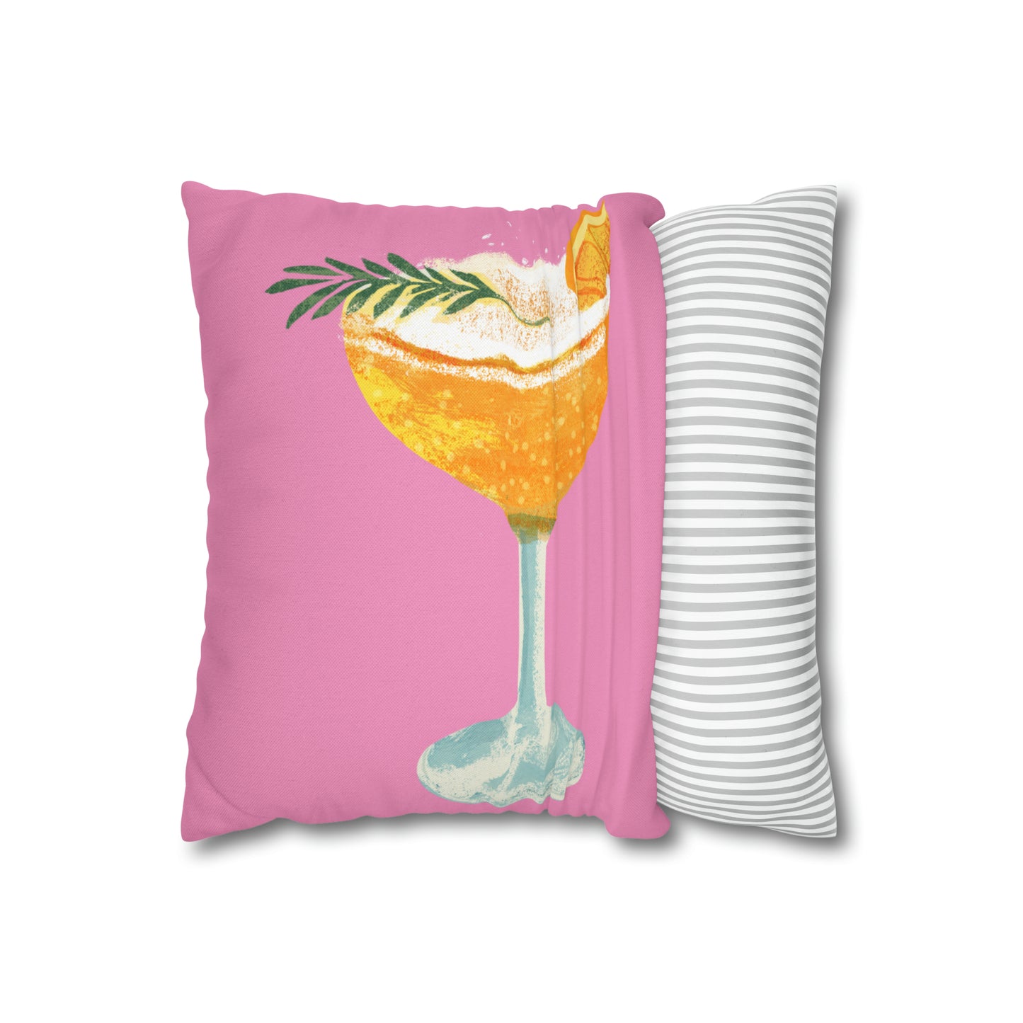 Let's have a Palm Beach Cocktail Cosmo Spun Polyester Square Pillow Case