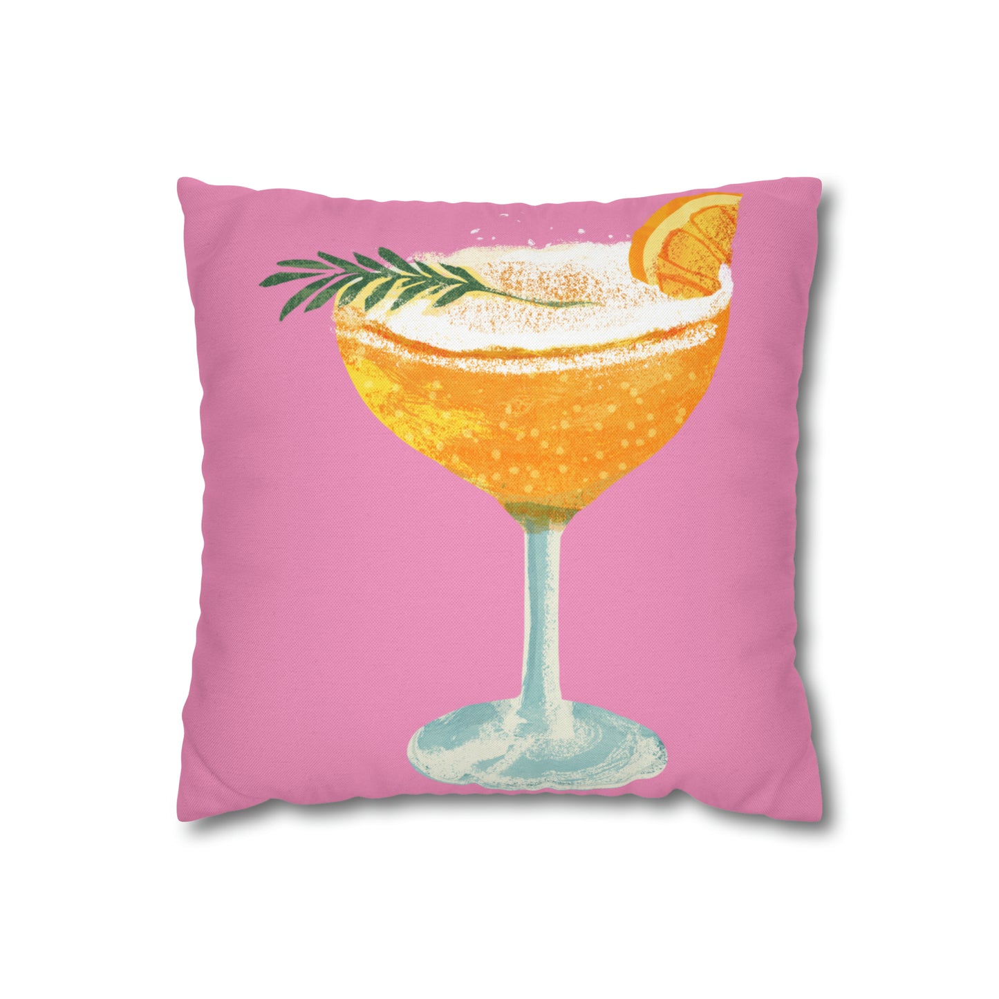 Let's have a Palm Beach Cocktail Cosmo Spun Polyester Square Pillow Case