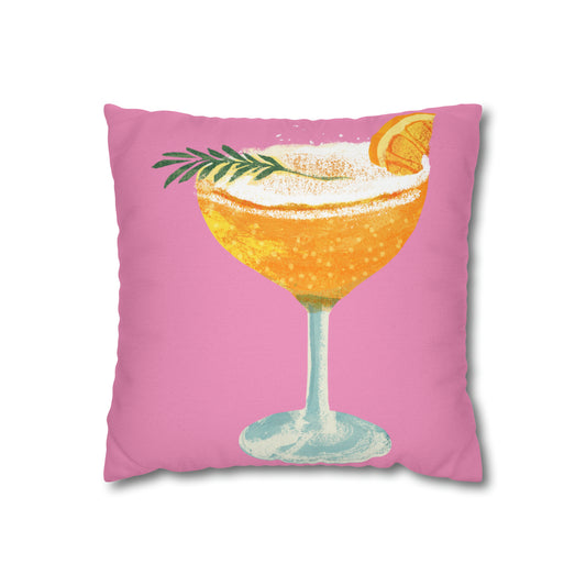 Let's have a Palm Beach Cocktail Cosmo Spun Polyester Square Pillow Case