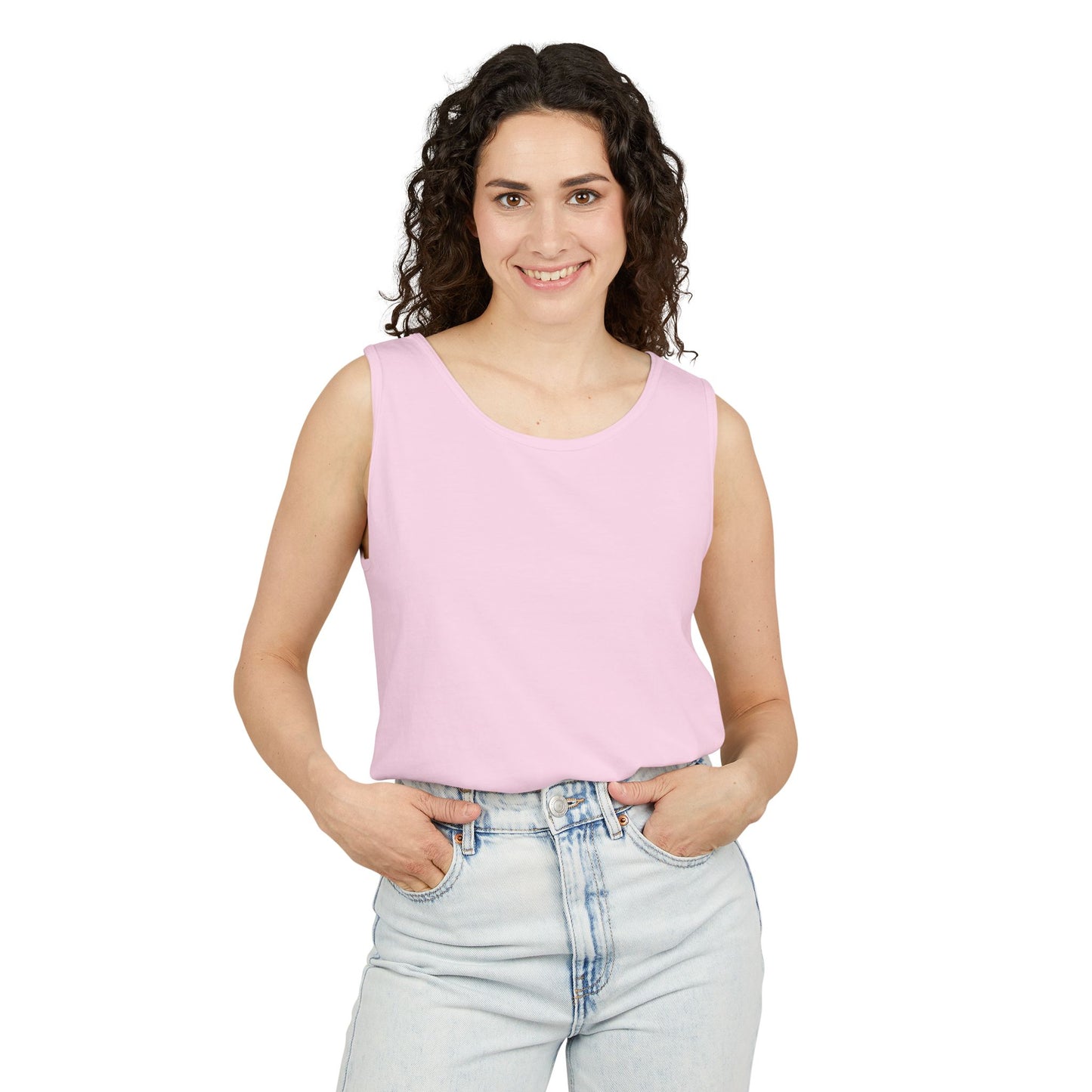 Tropical Palm Tree Tank Top - Unisex Garment-Dyed Summer Apparel