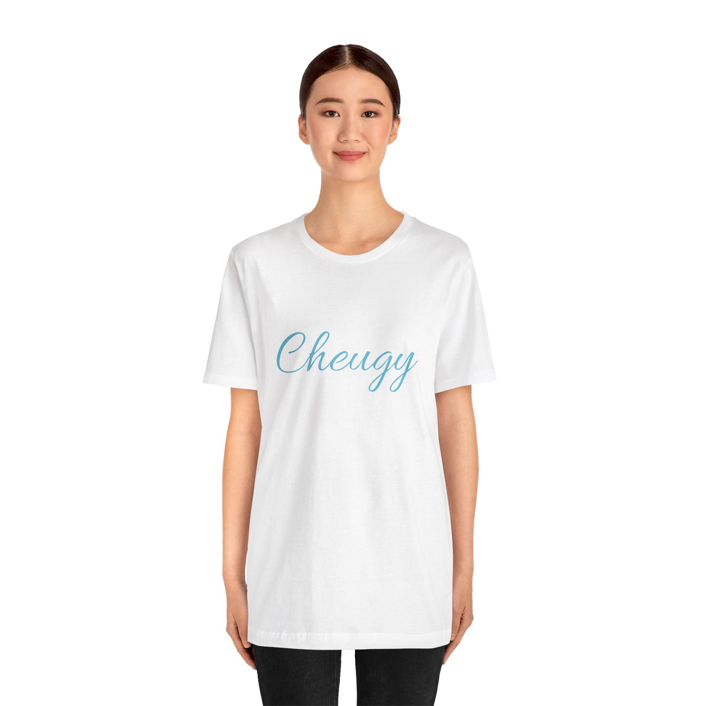 Introducing our cheeky and self-aware "Cheugy" T-shirt - the ultimate ode to embracing your unique style with a touch of humor! 😄 Unisex Jersey Short Sleeve Tee